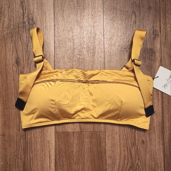 Mei L'ange Lynn Ultility Swimsuit 2 Piece Bikini Set Yellow Size L - Picture 3 of 11
